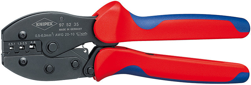 KNIPEX PreciForce® Crimpzange für unisoliert-offene Steckverbinder KNIPEX PreciForce® Crimpzange für unisoliert-offene Steckverbinder